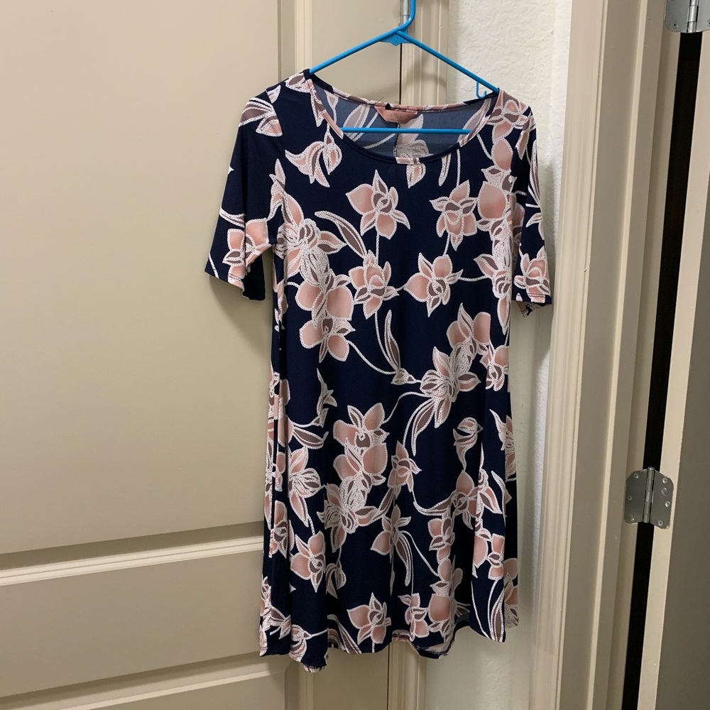 SJS Medium Navy and Floral Dress